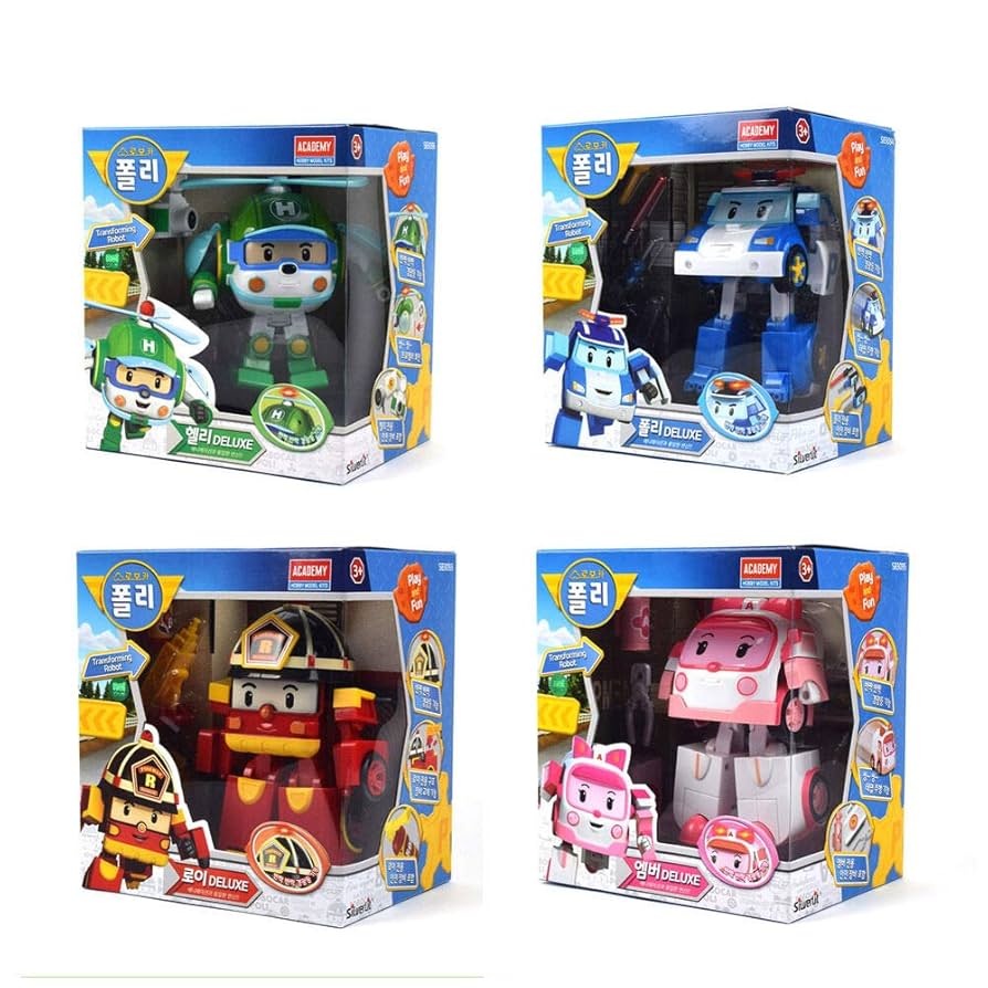 ROBOCAR POLI Deluxe Transforming Toy : Poli, Figures